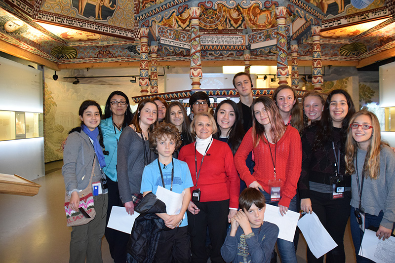 The junior interns and me with Holocaust survivor Paula Lebovics at Musuem of the History of the Polish Jews. (POLIN). 