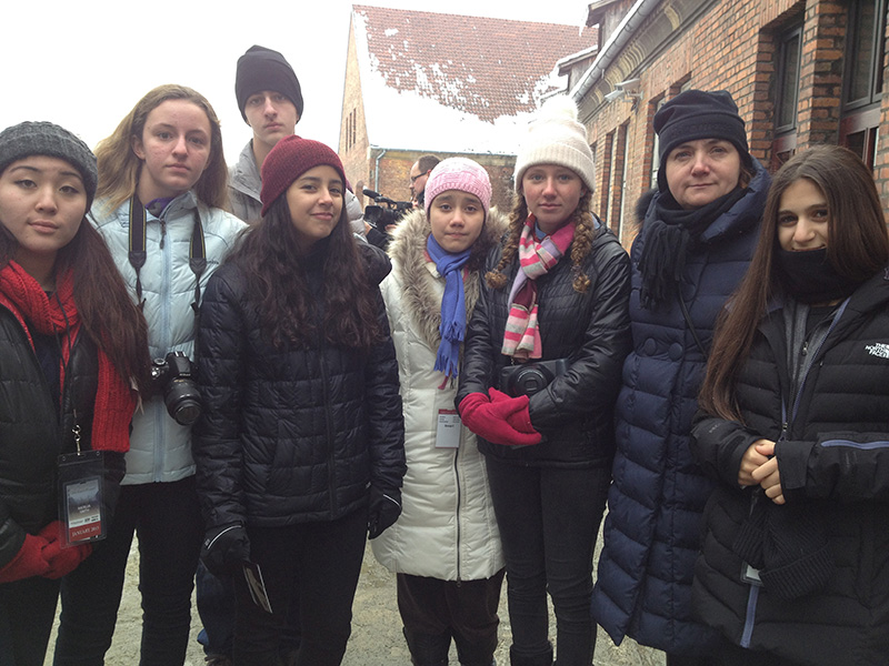 My fellow junior interns and I with our tour guide after our tour. 