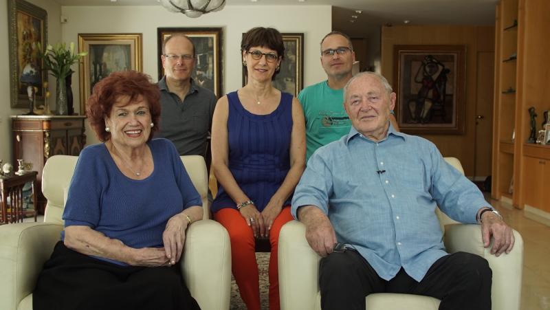 Nimrod &#039;Ziggy&#039;  Ariav surrounded by his family at the end of his interview. 